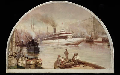 Der Chicago River an der Lake Street Bridge, 1900